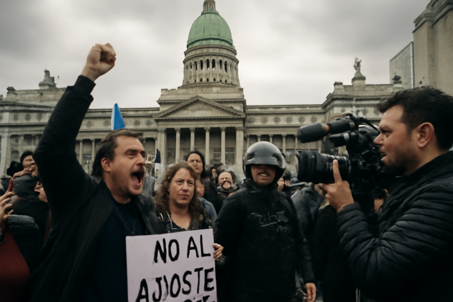 Detenciones y choques en el Congreso durante el debate por la Ley de Glaciares