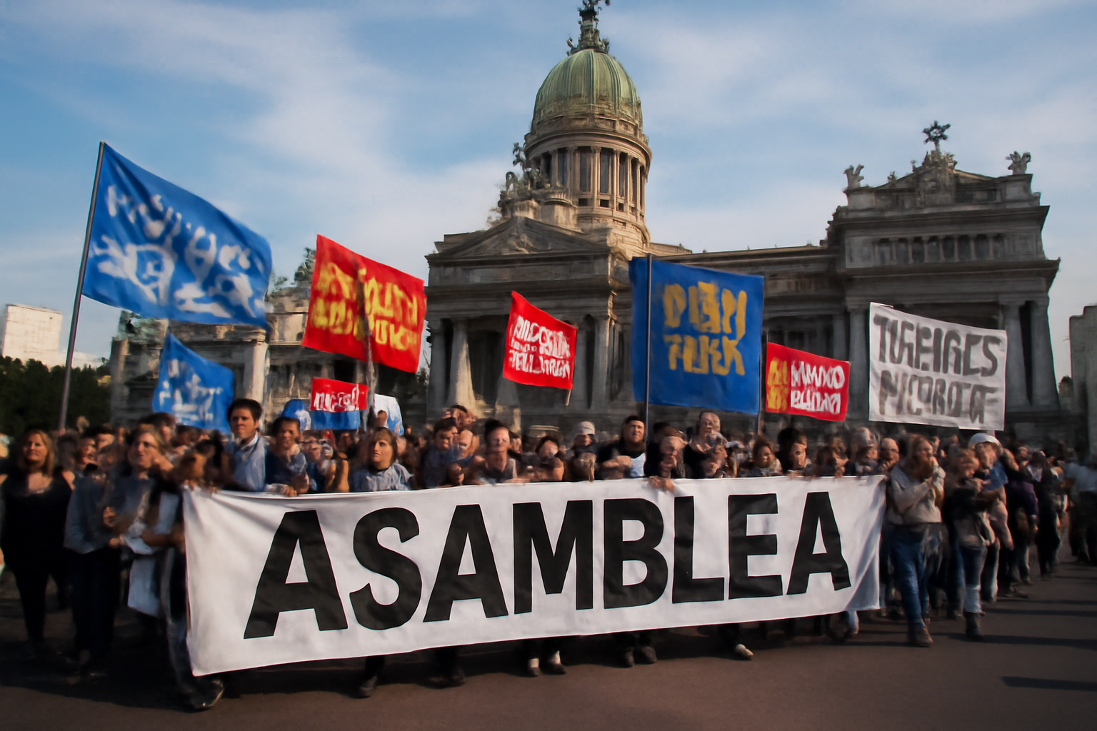 Sindicatos realizan protesta contra el gobierno de Milei, según RPP