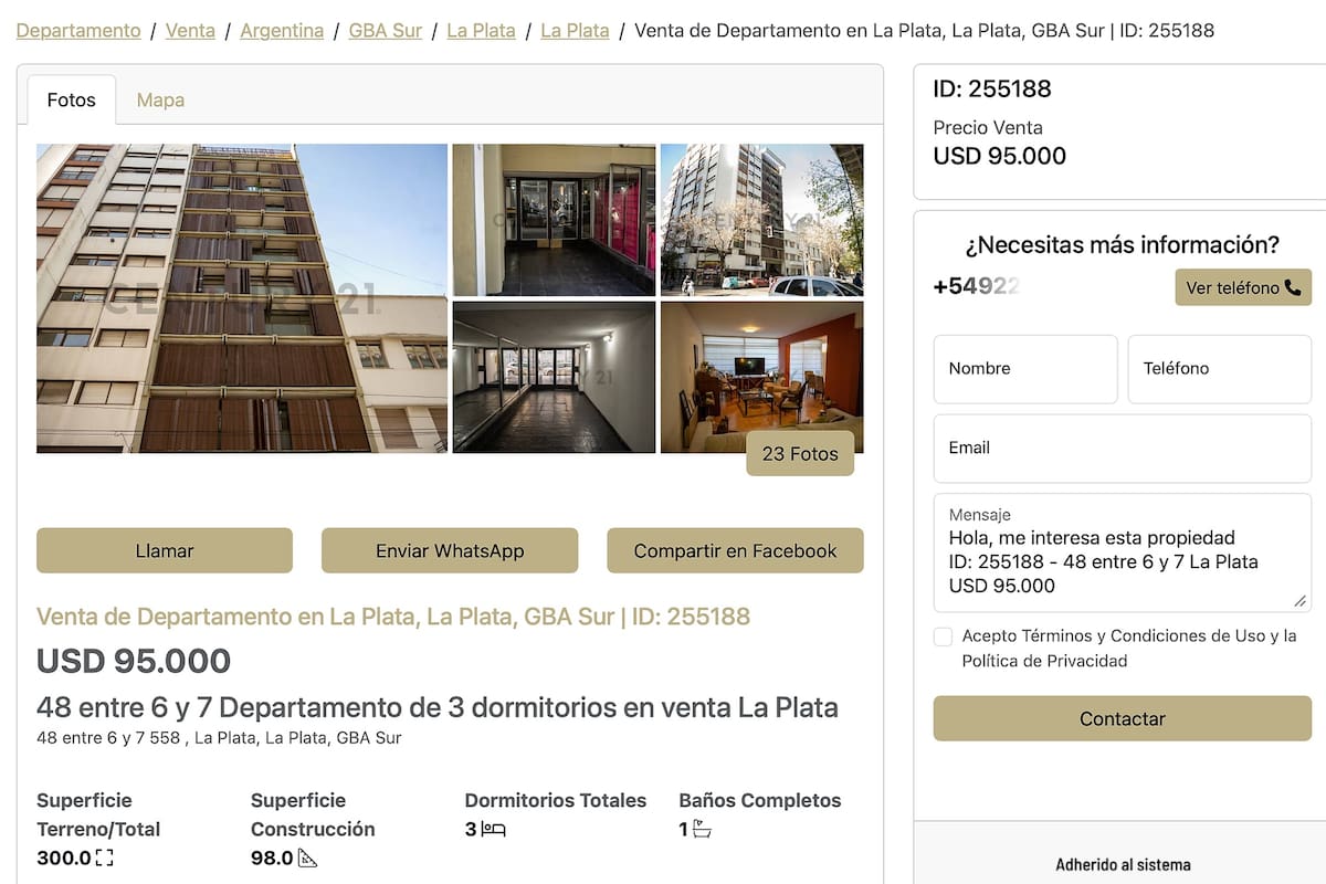 Adorni puso a la venta un departamento en La Plata mientras la Justicia investiga su patrimonio