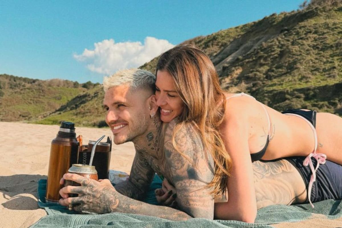 Icardi mostró una salida a la playa con la China Suárez y sus hijos