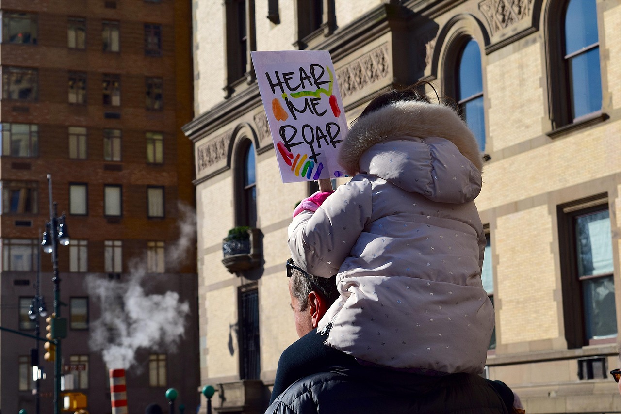 march, protest, sign, girl, daughter, street, city, people, urban, young, outdoor, marching, political, statement, women's march 2018, little girl, protest sign, nyc, demonstration, protesting, protest, protest, protest, protest, protest